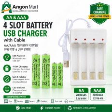 Charger Battery Charger 1.2 Volt Battery Charger AA & AAA Battery Charger 4 Slot 1