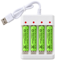 Charger Battery Charger 1.2 Volt Battery Charger AA & AAA Battery Charger 4 Slot 2